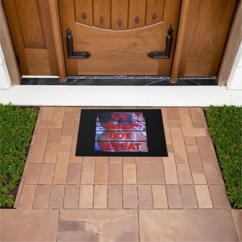 Boxer Training Quote Eat Sleep Box Repeat Doormat