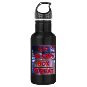 Boxer Training Quote Eat Sleep Box Repeat Stainless Steel Water Bottle