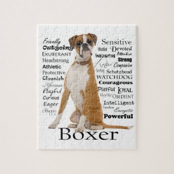 Boxer Traits Puzzle by ForLoveofDogs at Zazzle