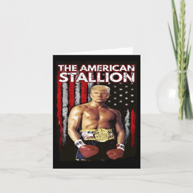 Boxer Trump Rocky Trump Meme Trump 2024  Card (Front)