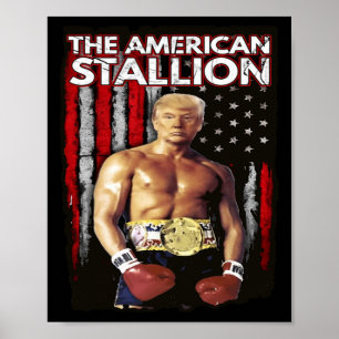 Boxer Trump Rocky Trump Meme Trump 2024  Poster