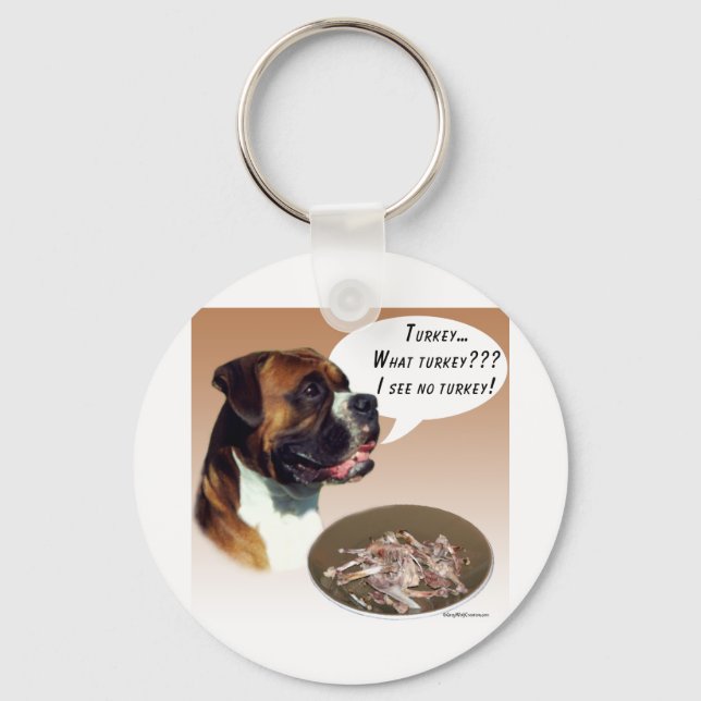 Boxer Turkey Keychain (Front)