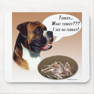 Boxer Turkey Mouse Pad