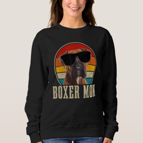 Boxer   Vintage Retro Boxer Dog Sweatshirt