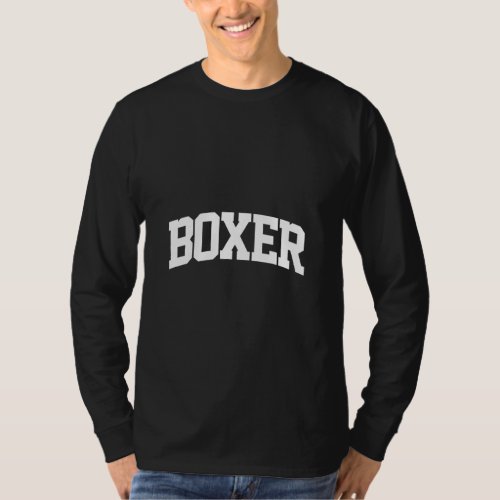 Boxer Vintage Retro Job College Sports Arch Funny  T_Shirt