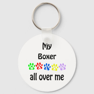 Boxer Walks Design Keychain