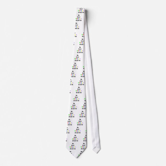 Boxer Walks Design Neck Tie (Front)