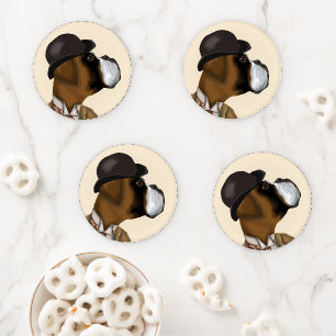 Boxer Wine Snob Coaster Set