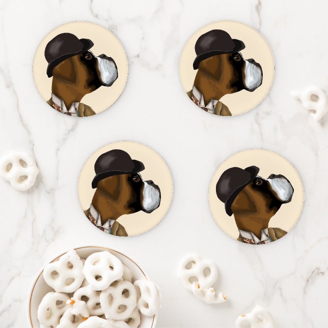 Boxer Wine Snob Coaster Set (In Situ)