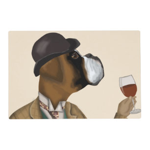 Boxer Wine Snob Placemat