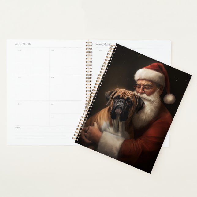 Boxer With Santa Claus Festive Christmas Planner (Display)
