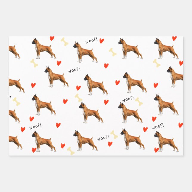 Boxer Wrapping Paper Sheets (Front 3)