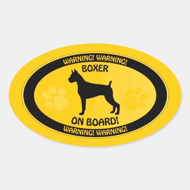 Boxer Xing Oval Sticker (Front)