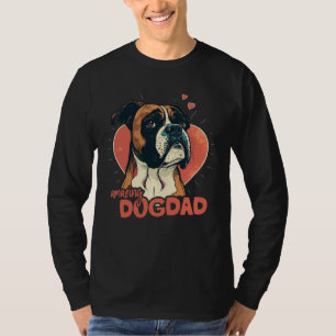 Boxerdog With Heartdecoration Amazing Dogdad 1 T-Shirt