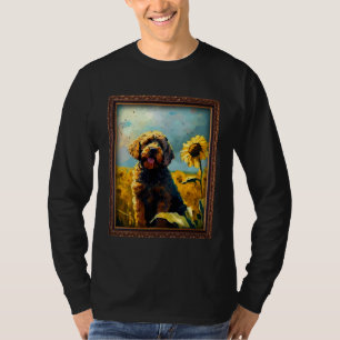 Boxerdoodle Painting Sunflower Flower Mom Women Fl T-Shirt