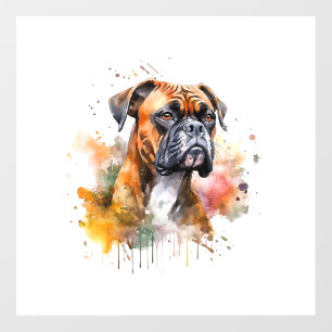 BoxerLove Watercolor Artwork - Loyal Canine Breed Wall Decal