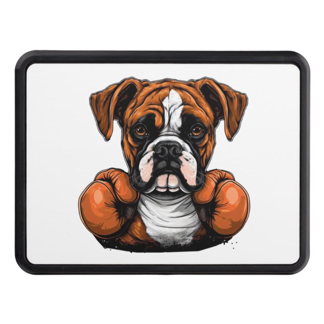 BoxerLoveK9's Designer Art Hitch Cover (Front)