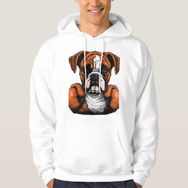 BoxerLoveK9's Designer Art Hoodie (Front)