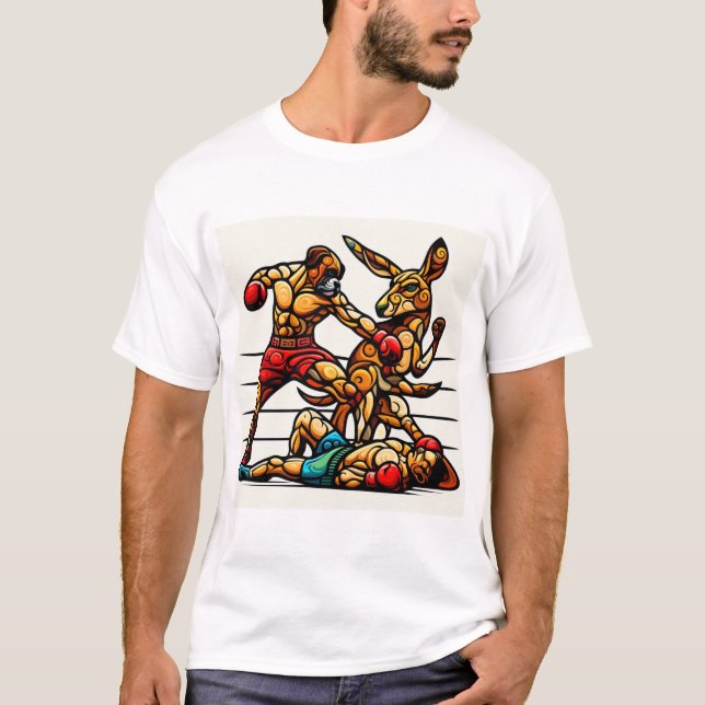 Boxer's Kangaroo Showdown T-Shirt (Front)