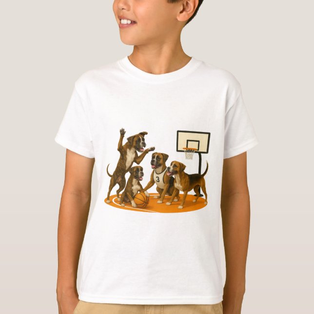 Boxers playing basketball T-Shirt (Front)