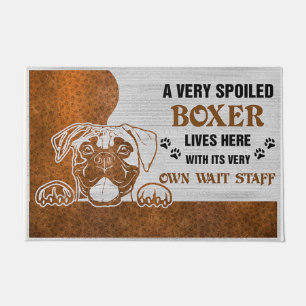 Boxers Welcome Mat Perfect Gift for Dog Owner