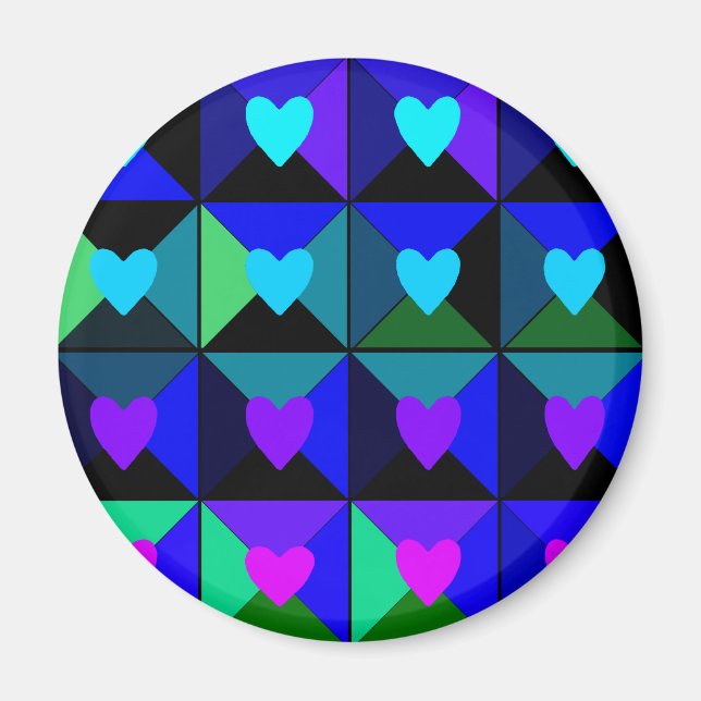 Boxes of Blue Hearts Magnet (Front)