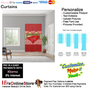 Boxes of Hearts Blackout Curtain Single Set 127 cm