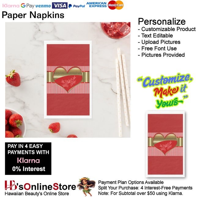 Boxes of Hearts Paper Napkins Guest Towel (Boxes of Hearts Paper Napkins Guest Towel.)
