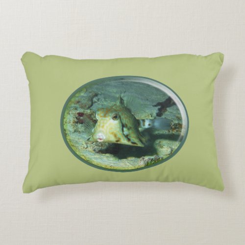 Boxfish - so Cute! Photograhic Design of Cowfish | Accent Pillow