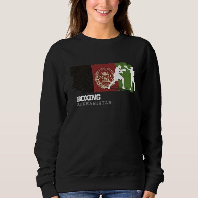 Boxing Afghanistan Combat Sports Fighter Boxing Sweatshirt (Front)