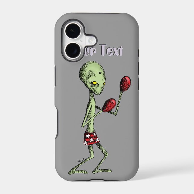 Boxing Alien Iphone Case (Back)