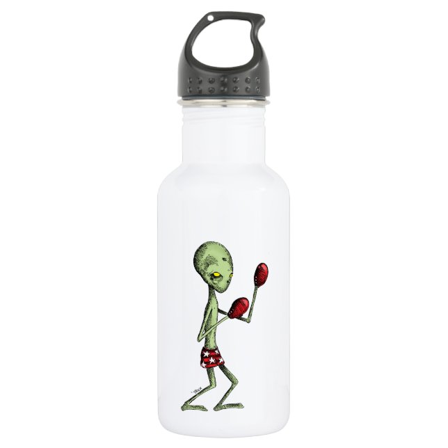 Boxing Alien Water Bottle (Front)