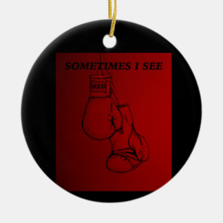 Boxing art straight to the Punch. Ceramic Tree Dec Ceramic Ornament