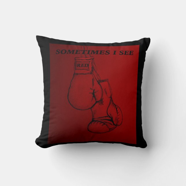 Boxing art straight to the Punch. Ceramic Tree Dec Throw Pillow (Front)