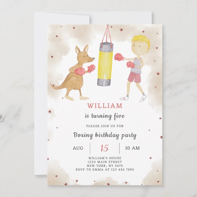 Boxing Birthday Invitation (Front)