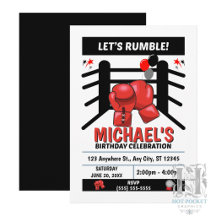 Boxing Birthday Party Invitation
