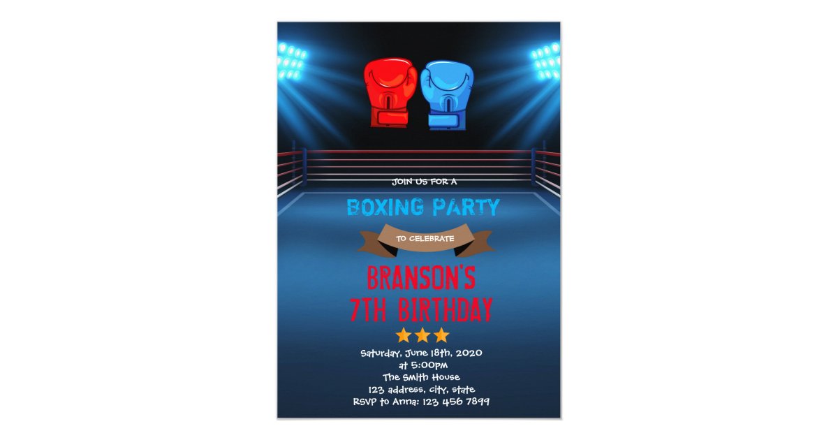 Boxing birthday theme invitation | Zazzle.com