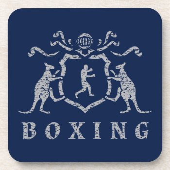 Boxing Blazon Coaster by LVMENES at Zazzle