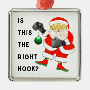 Boxing Boxer Christmas Collectible Metal Ornament