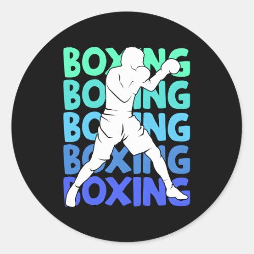 Boxing Boxer Classic Round Sticker
