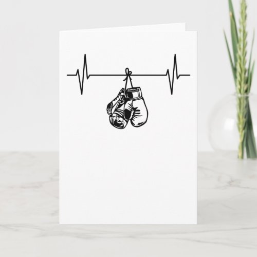 Boxing Boxer Gloves Heartbeat Gift Card