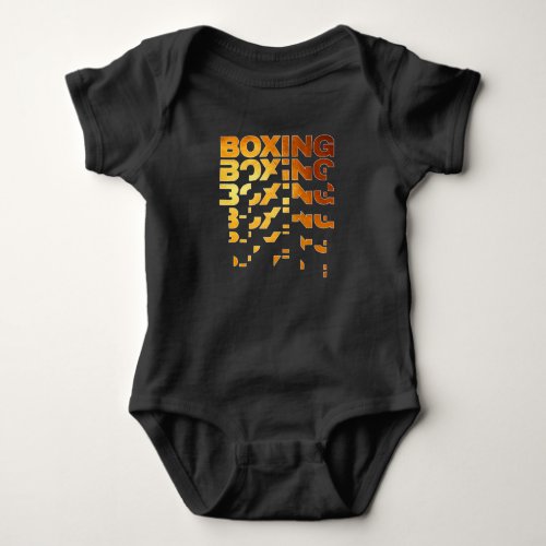 Boxing Boxer Graphic Word Art Baby Bodysuit