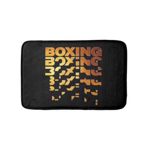 Boxing Boxer Graphic Word Art Bath Mat