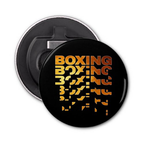 Boxing Boxer Graphic Word Art Bottle Opener