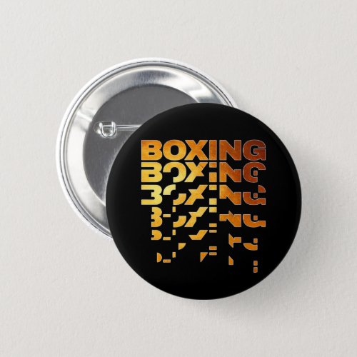 Boxing Boxer Graphic Word Art Button