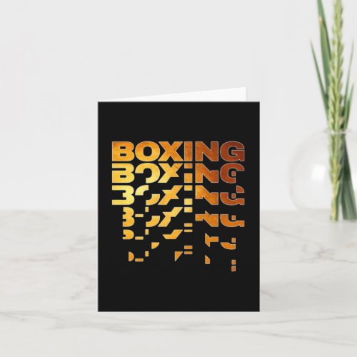 Boxing Boxer Graphic Word Art Card