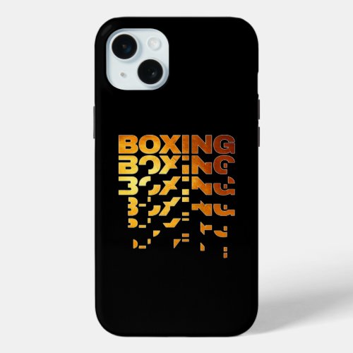 Boxing Boxer Graphic Word Art iPhone 15 Plus Case