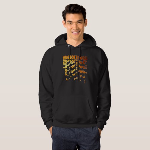 Boxing Boxer Graphic Word Art Hoodie
