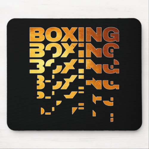 Boxing Boxer Graphic Word Art Mouse Pad