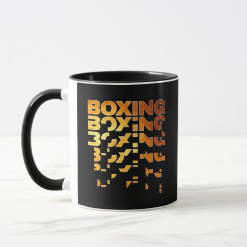 Boxing Boxer Graphic Word Art Mug